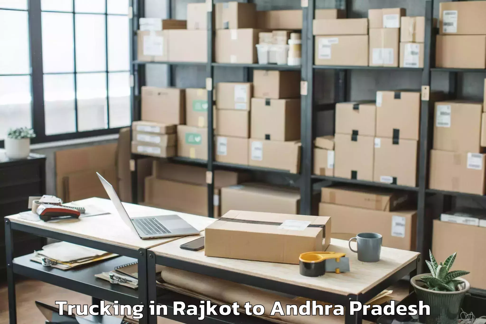 Professional Rajkot to Koyyalgudem Trucking